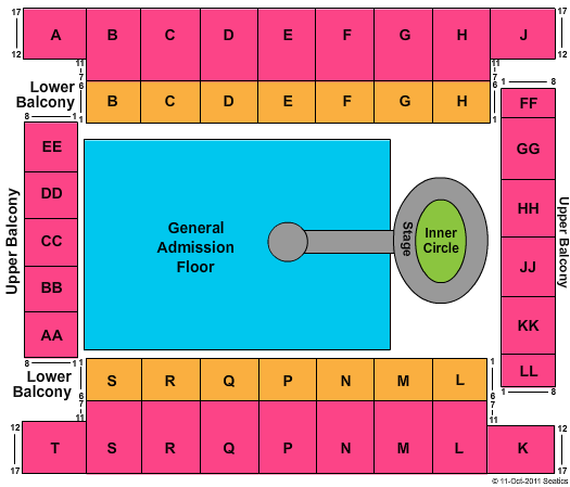 Knoxville Civic Coliseum Lady Antibellum Seating Chart